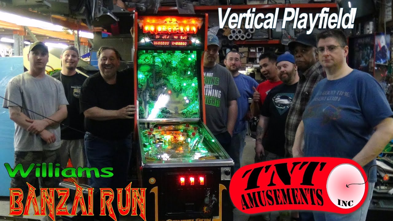 #942 Williams Amazing BANZAI RUN пинбольный автомат с вертикальным игровым полем! TNT Amusements