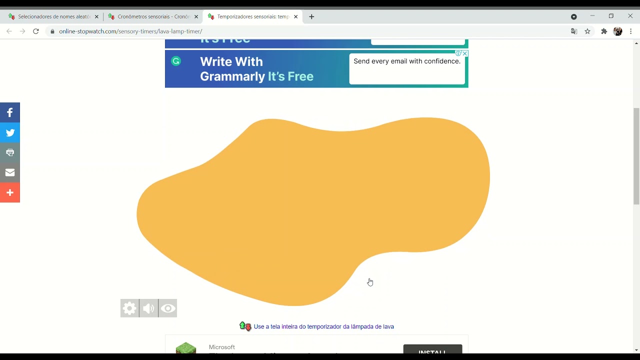 Rel&oacute;gio Online com Temporizador