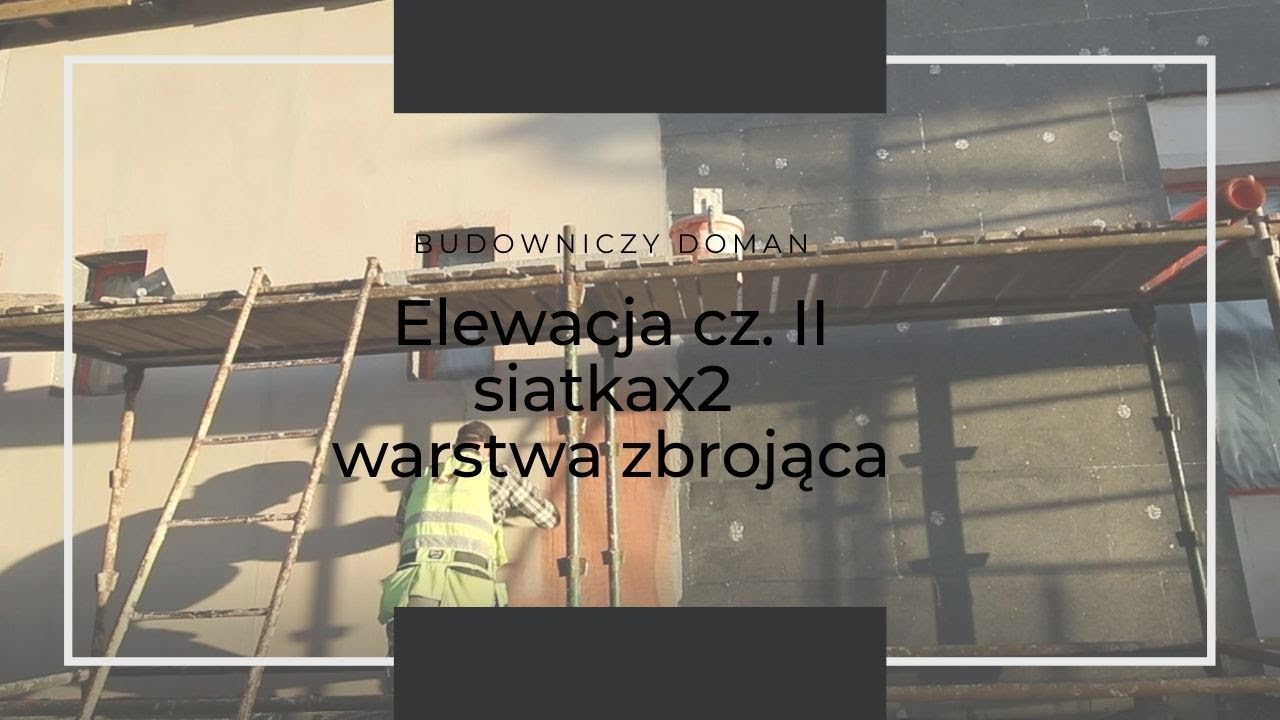 Elewacja cz.2. siatka x2, warstwa zbrojąca elewacji, biały klej Caparol.