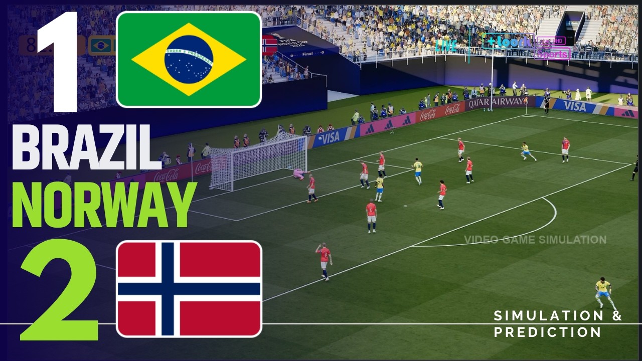 ⚽ Brazil 1-2 Norway  | Highlights | 2026 World Cup Video Game Simulation/Recreation