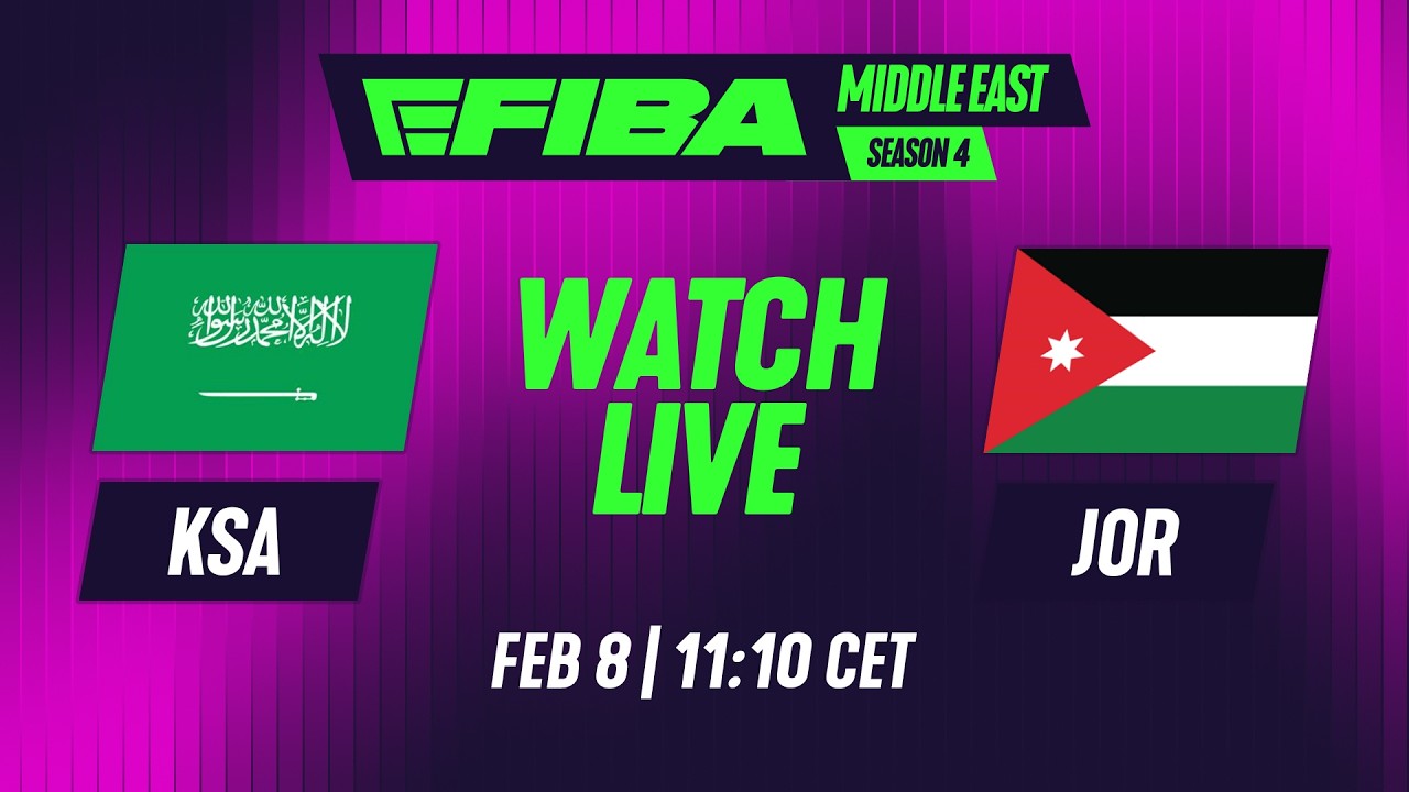 SAUDI ARABIA vs JORDAN | Clean Feed | eFIBA Middle East S4 Finals