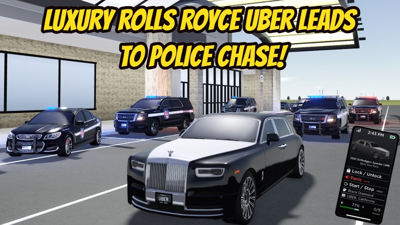 Гринвилл, Висконсин Roblox l Роскошный сервис водителей Uber - Ролевая игра Police CHASE