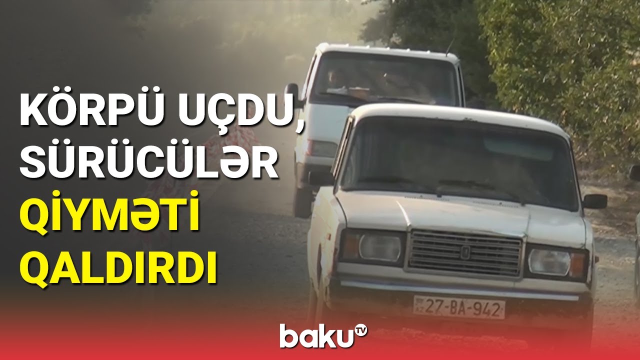 Maşın az qalır kanala düşsün : Xaçmaz sakinlərinin etirazları