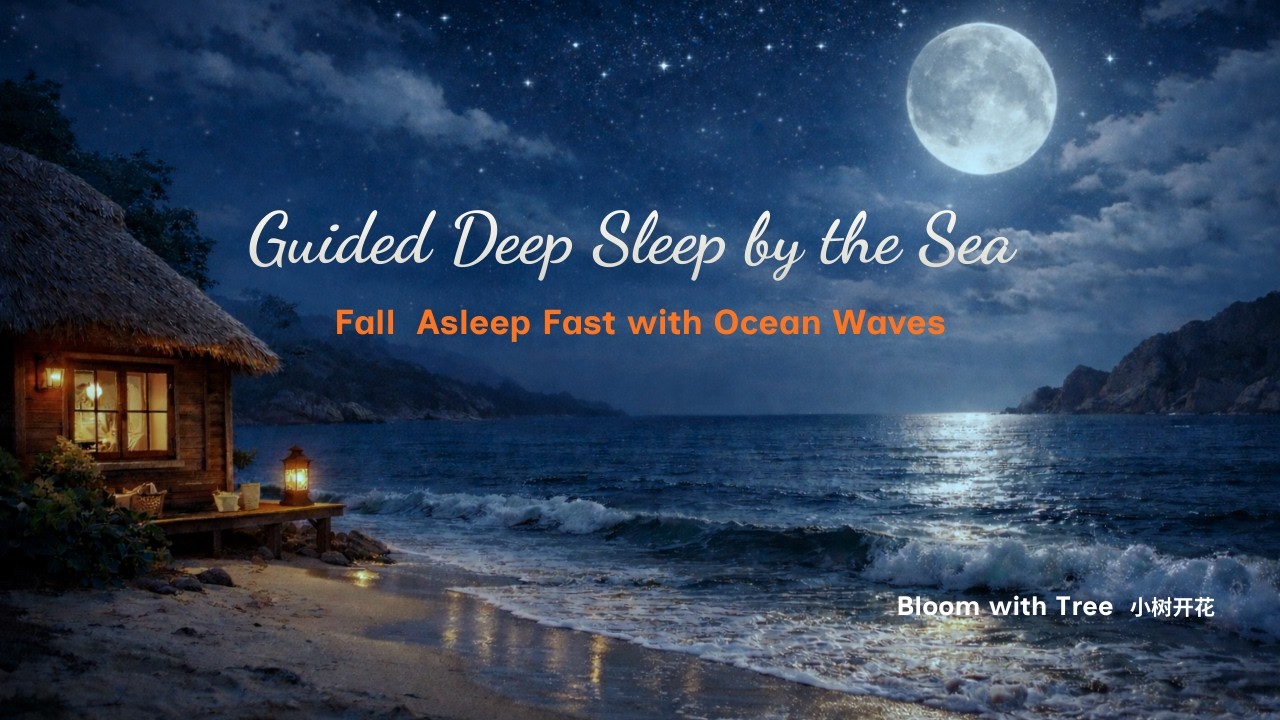 15 Min Guided Sleep Meditation | Seaside Cottage & Gentle Waves