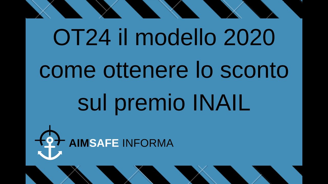 OT24 il modello 2020: come ottenere lo sconto sul premio INAIL