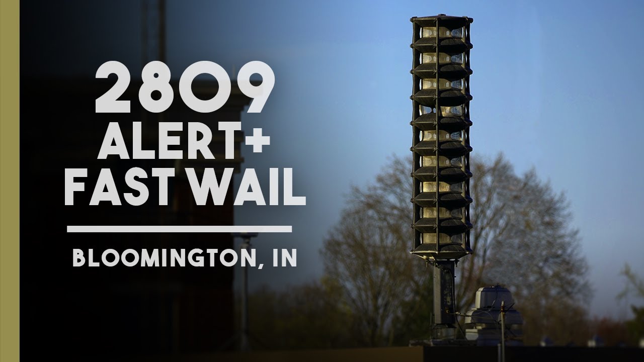 Whelen WPS-2809 | Alert & Fast Wail | Bloomington, IN (Monroe Co.Tornado Siren Test)
