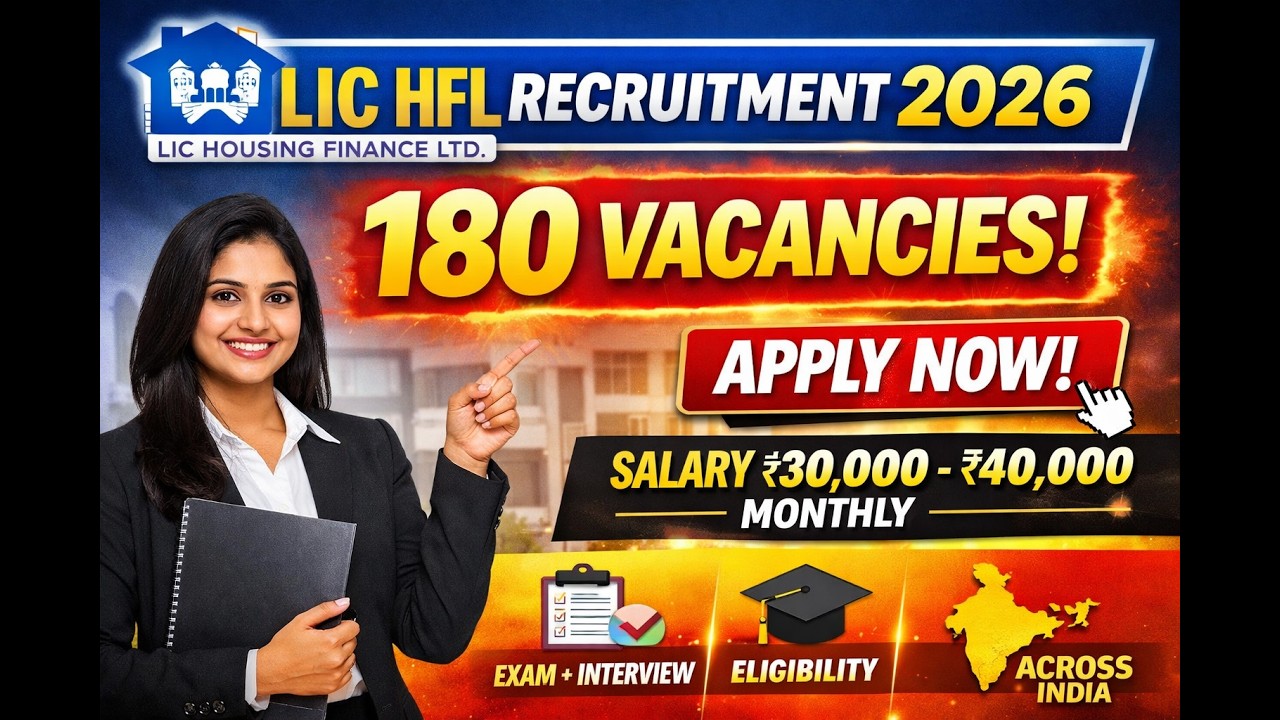 LIC HFL Recruitment 2026 | 180 Junior Assistant Vacancies | Apply Soon! #licjobs #job #tngovtjobs