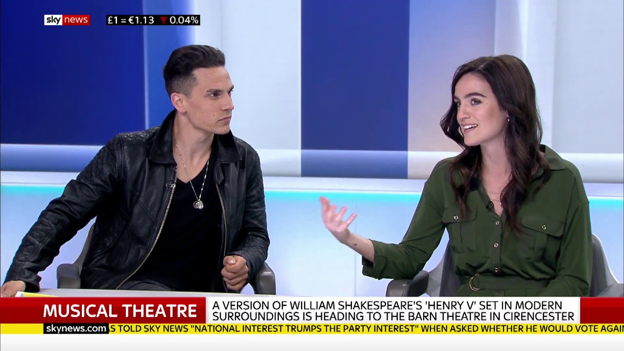 Aaron Sidwell and Lauren Samuels talk Shakespeare's Henry V on Sky Sunrise | #BarnHenryV