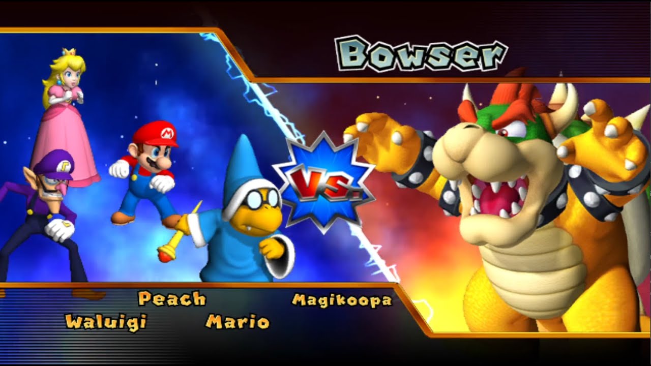 Mario Party 9 - Mario vs Peach vs Waluigi vs Magikoopa - Bowser Station (Hard CPUs)