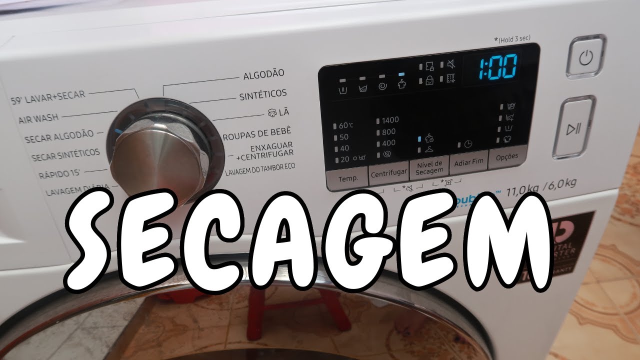 FUN&Ccedil;&Atilde;O SECAGEM| COMO SECAR NA PR&Aacute;TICA E COMO FICAM AS ROUPAS DEPOIS DE SECAR, LAVA E SECA SAMSUNG