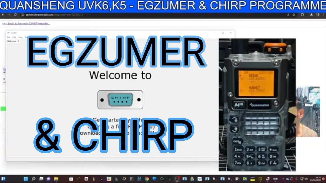 QUANSHENG UV-K6 - K6 Egzumer Firmware & Chirp Programing