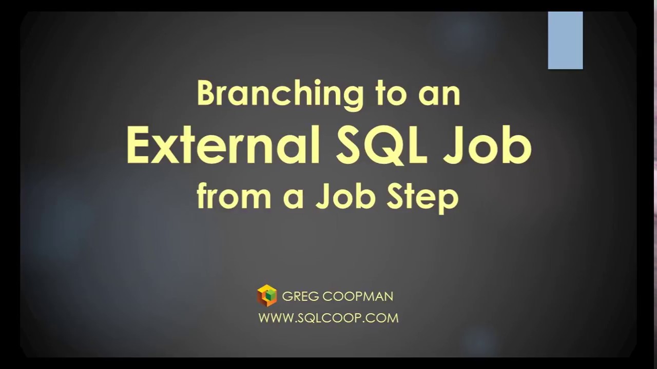 SQL Server Agent - Branching to External Jobs