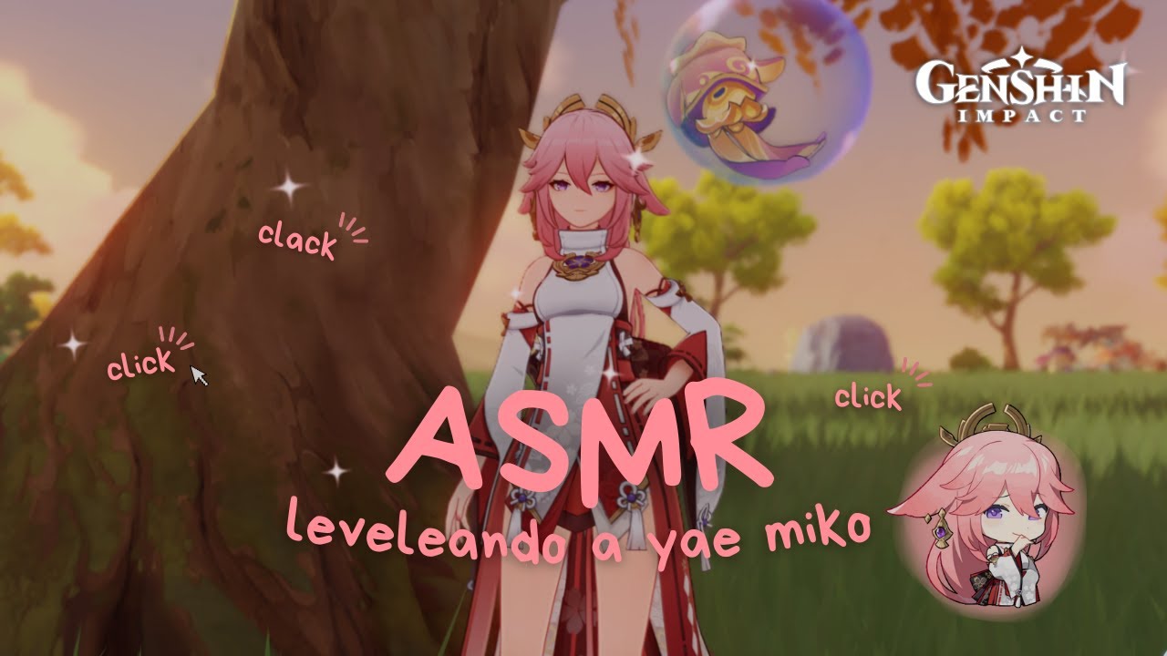 ASMR ✧ ¿Leveleamos a Yae Miko juntos? 🌸🍡 [Binaural]