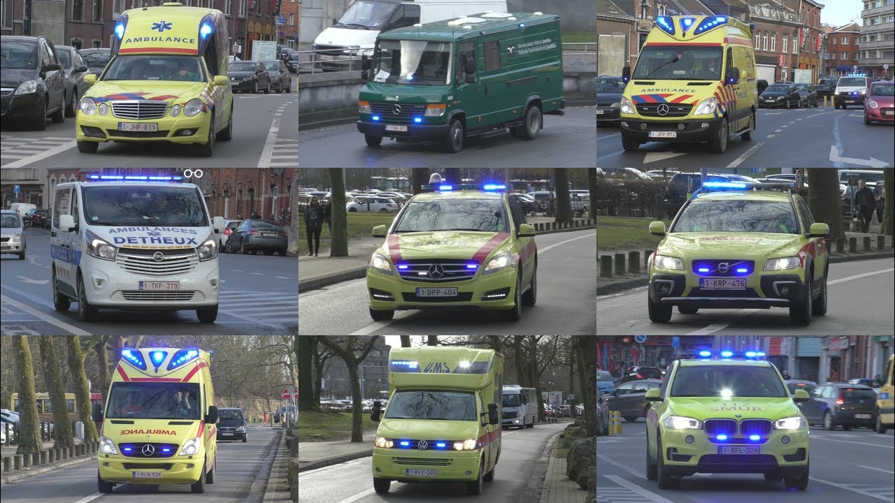 Justitie, vele SMUR-Teams, vele (oud Nederlandse & Privé) Ziekenwagens & Politie met spoed in Luik!