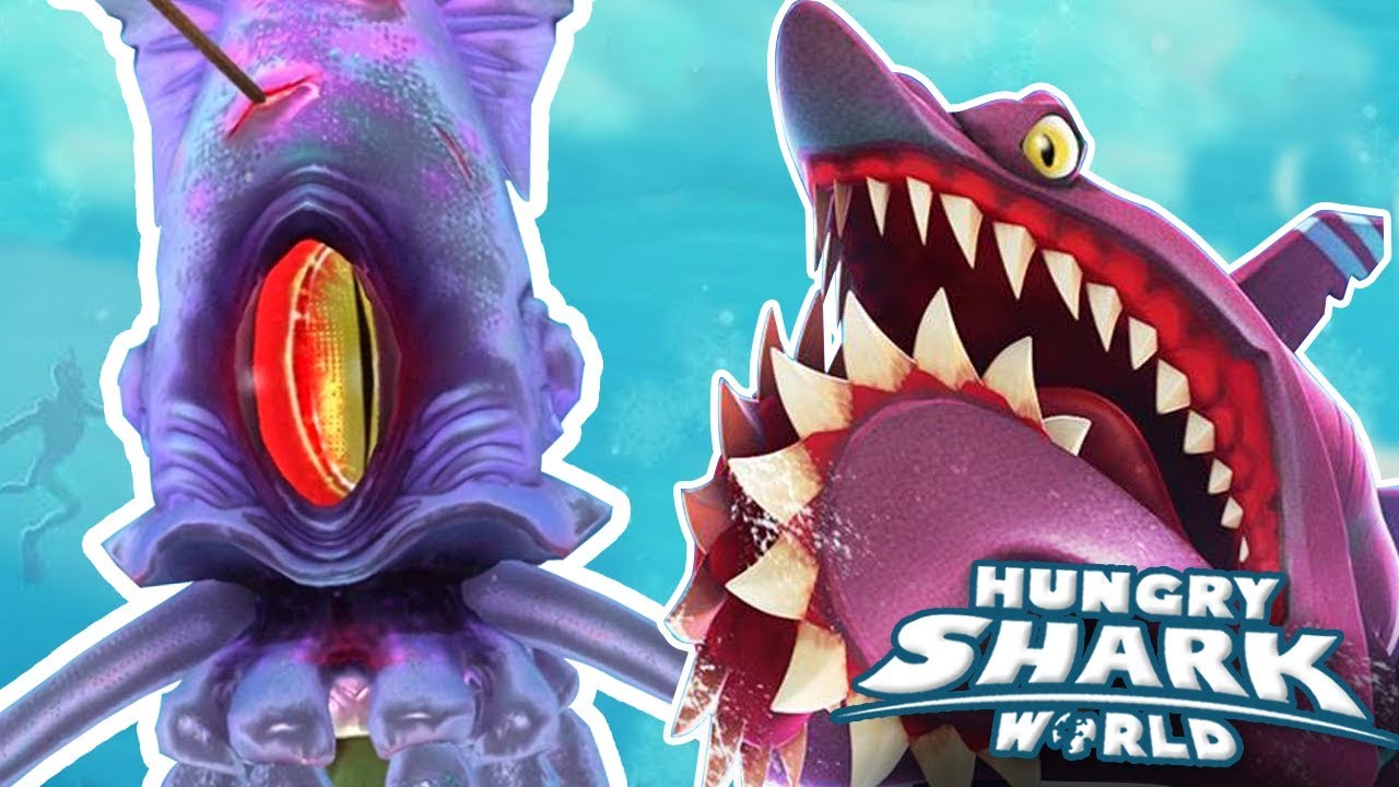 HELICOPRION vs SQUID BOSS!!! - Hungry Shark World | Ep 51 HD