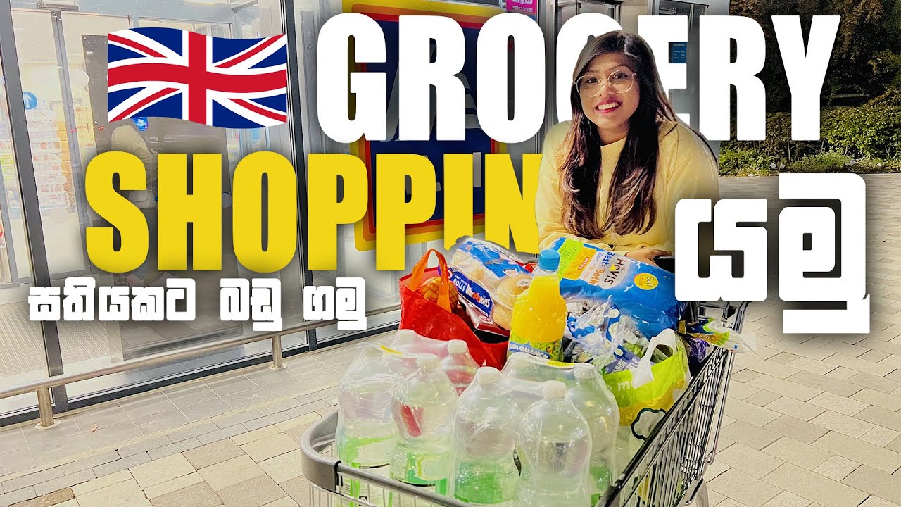 Grocery Shopping in the UK | Grocery Shopping Sinhala Vlog | ALDI UK | අපිත් එක්ක Shopping යමු