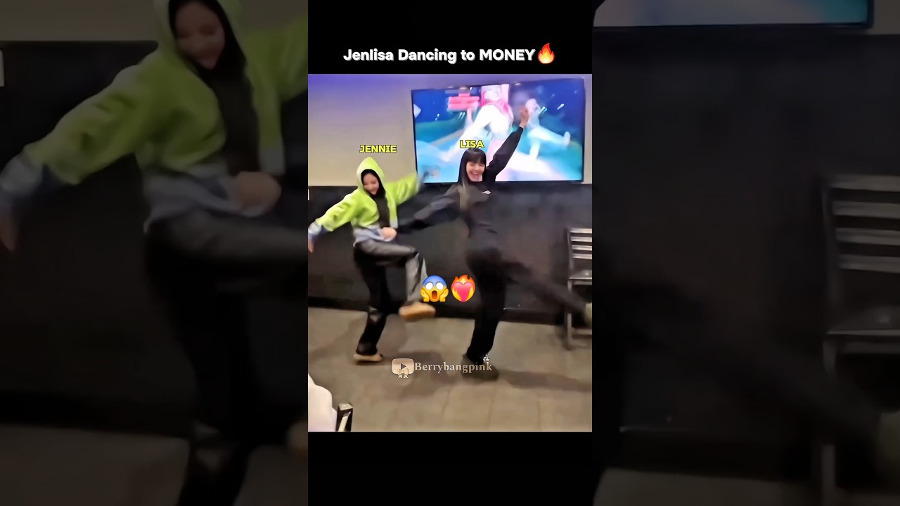 JENNIE and LISA dancing to 'Money'| Drop some Money🤌🏻💸💰🔥 #blackpink #jenlisa #jennieday #shortsviral