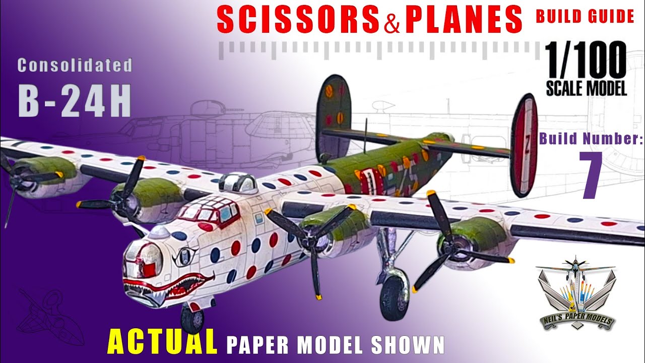 B-24H LIBERATOR   SCISSORS & PLANE MODEL