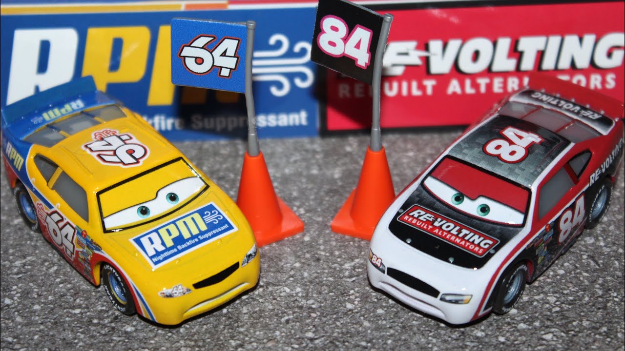 Mattel Disney Cars Racing Pack Winford Bradford Rutherford & Dave Alternators RPM & Re-Volting