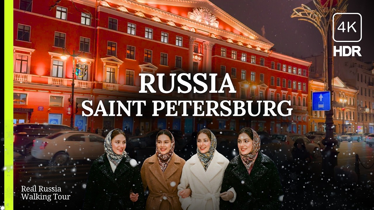 🇷🇺 РОССИЯ СЕЙЧАС ❄️ Вечерний час пик в Санкт-Петербурге ❄️ Пешеходная экскурсия по первому снегопа..