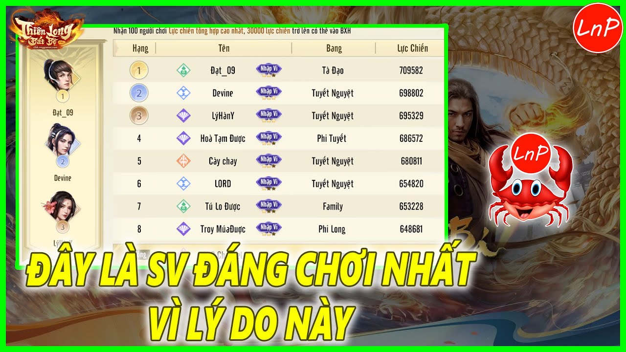 TLBB VNG - ĐÂY LÀ SV ĐÁNG CHƠI NHẤT GAME THIÊN LONG BÁT BỘ VNG VÌ LÝ DO NÀY