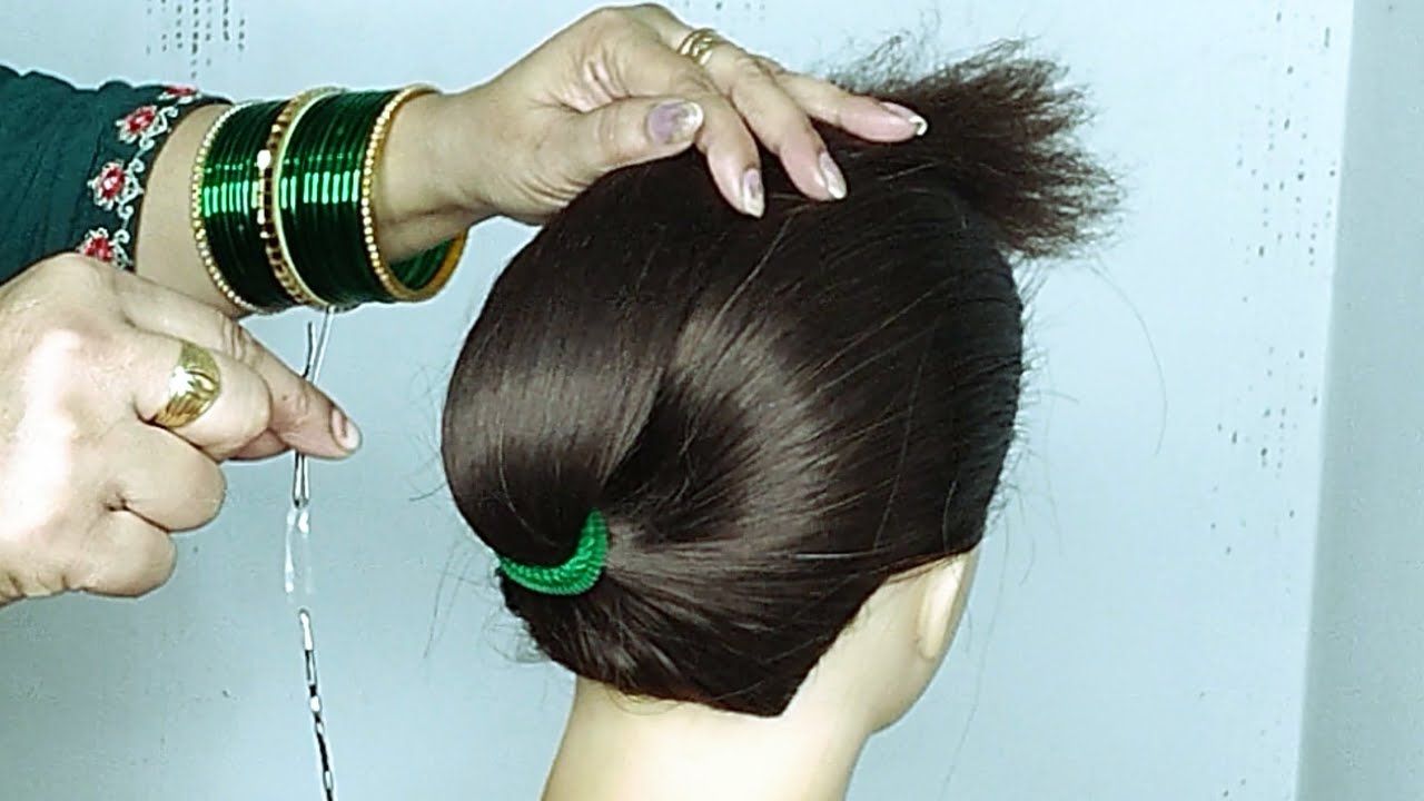 Easy Beautiful Juda Hairstyle // Beautiful Bun Hairstyles F Wedding F Long Hair by Peehu Hairstyle