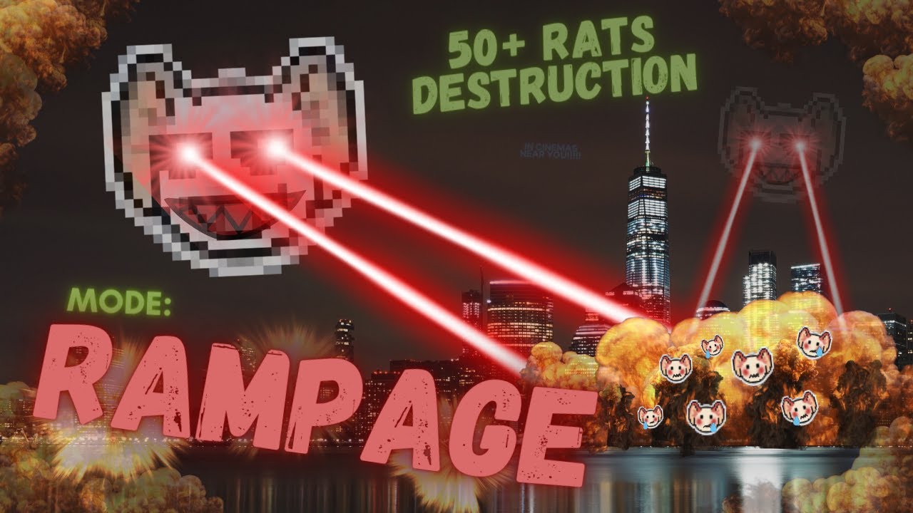 Mode: RAMPAGE | 50+ Rats Destruction || Transformice