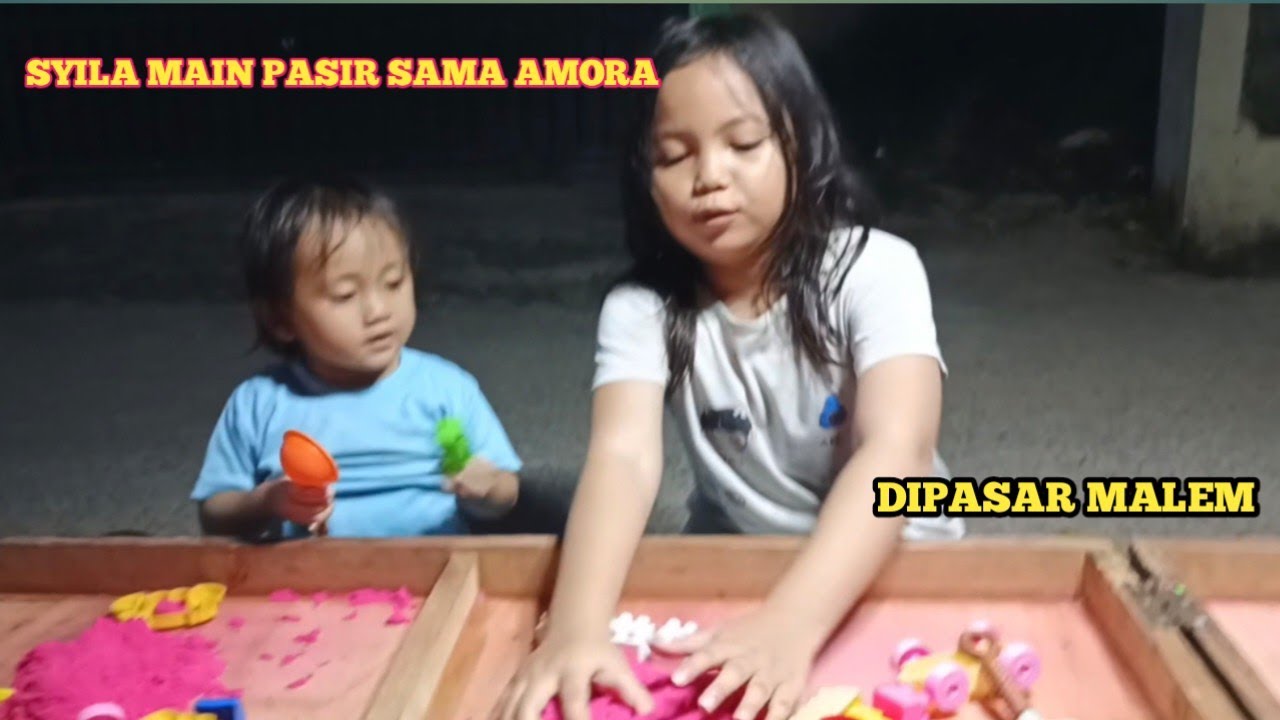 Syila main pasir warna sama amora