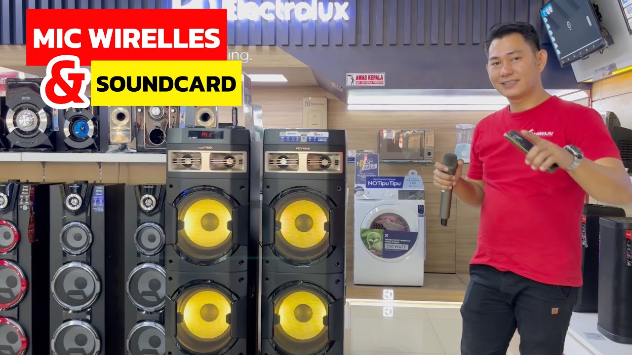 Cobain Mic Wirelles di Speaker Polytron PAS 10DF38, Bagaimana Kalau Pakai Soundcard?