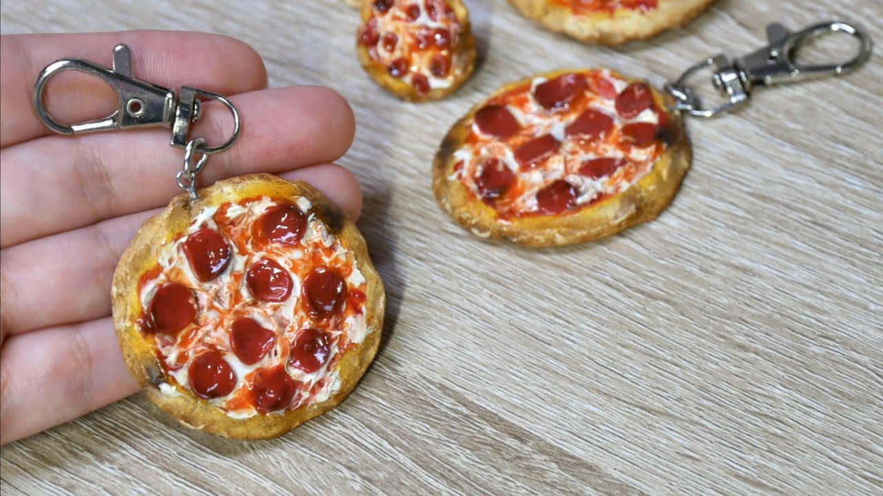 How To Miniature Pepperoni Pizza Tutorial: Polymer Clay Art Process