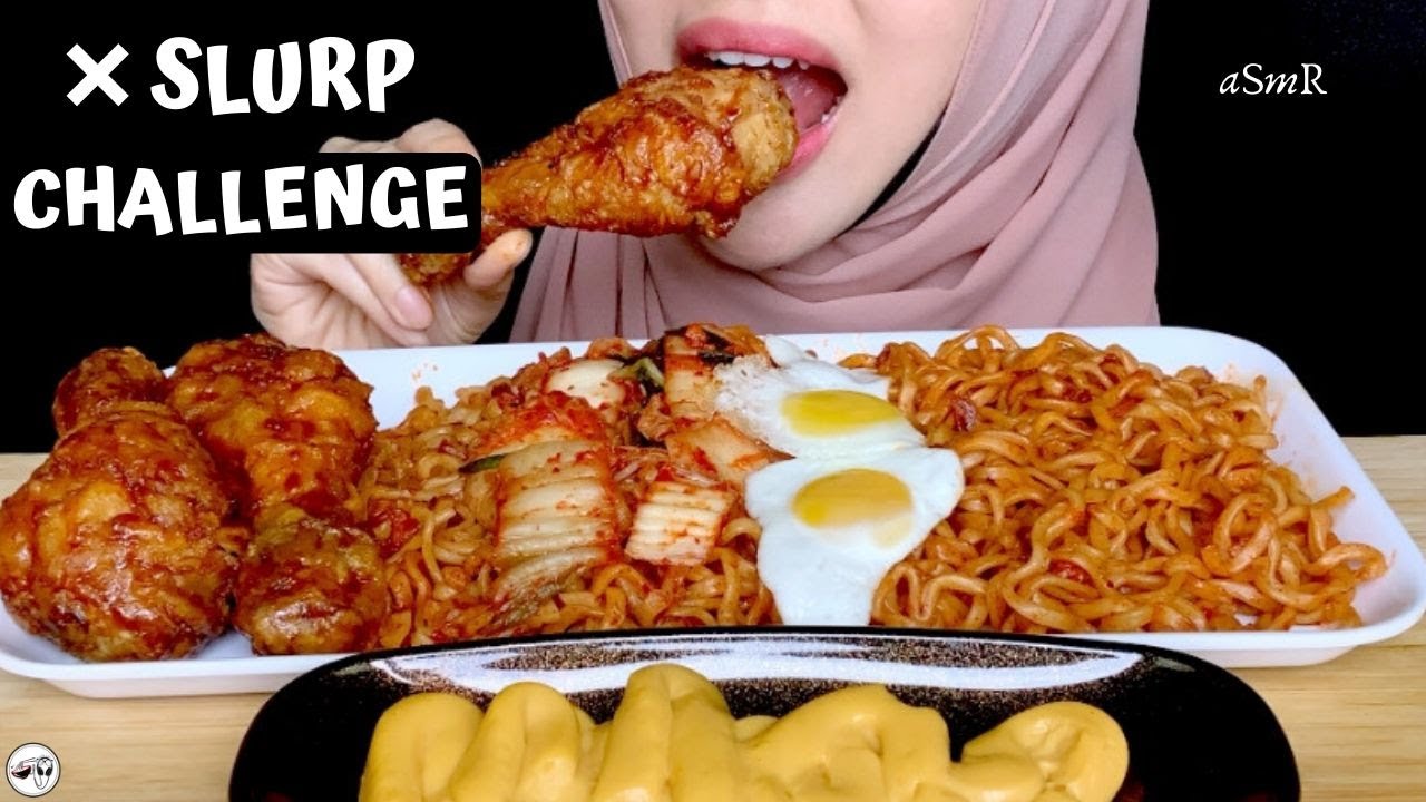 ASMR | SAMYANG BULDAK KIMCHI | Eating Sounds |No Talking @dublrasmr1498 @NissiASMR  NO SLURP CHALLENGE