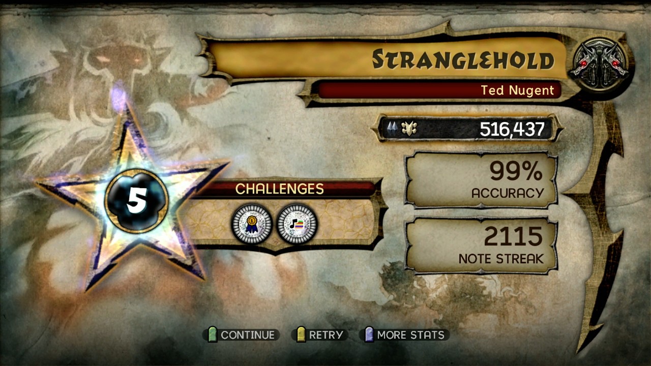 Guitar Hero: Warriors of Rock 99% Stranglehold on Bass (516,437)