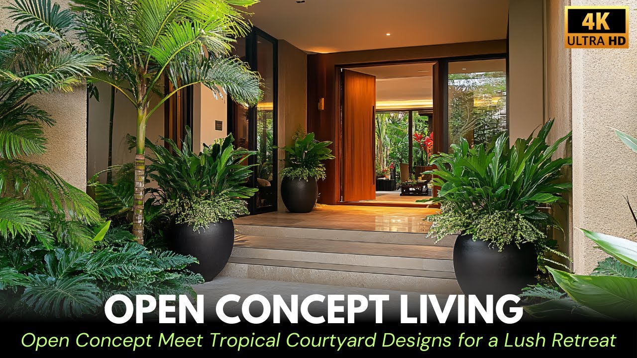 Open Concept Homes Meet Tropical Courtyard Designs for a Lush Retreat