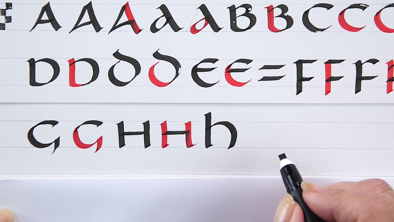 A Beginner's Guide to Uncial Calligraphy A-P with Janet Takahashi
