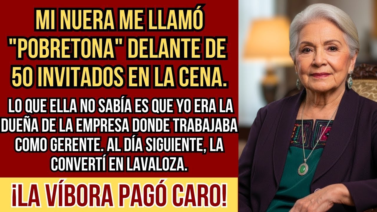 HISTORIAS REALES. Mi nuera me llamó pobretona delante de 50 invitados en la cena, pero ella no sabia
