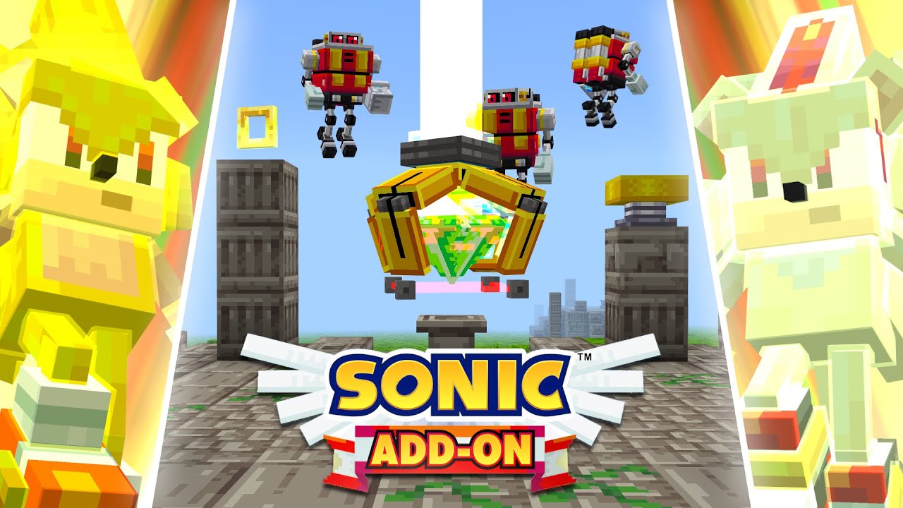 Minecraft Sonic Add-On UPDATE | Dr. Eggman Boss, Chaos Emeralds & Super Forms