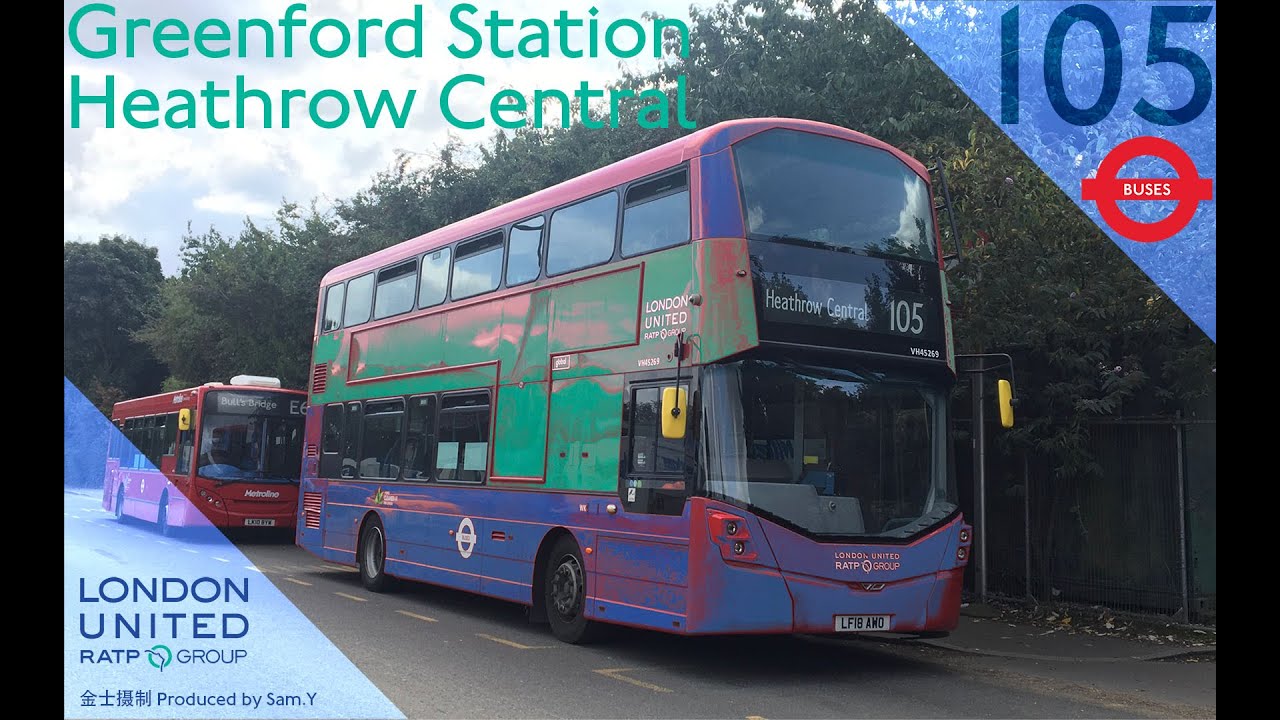 London Buses: Greenford Station 105 Heathrow Central