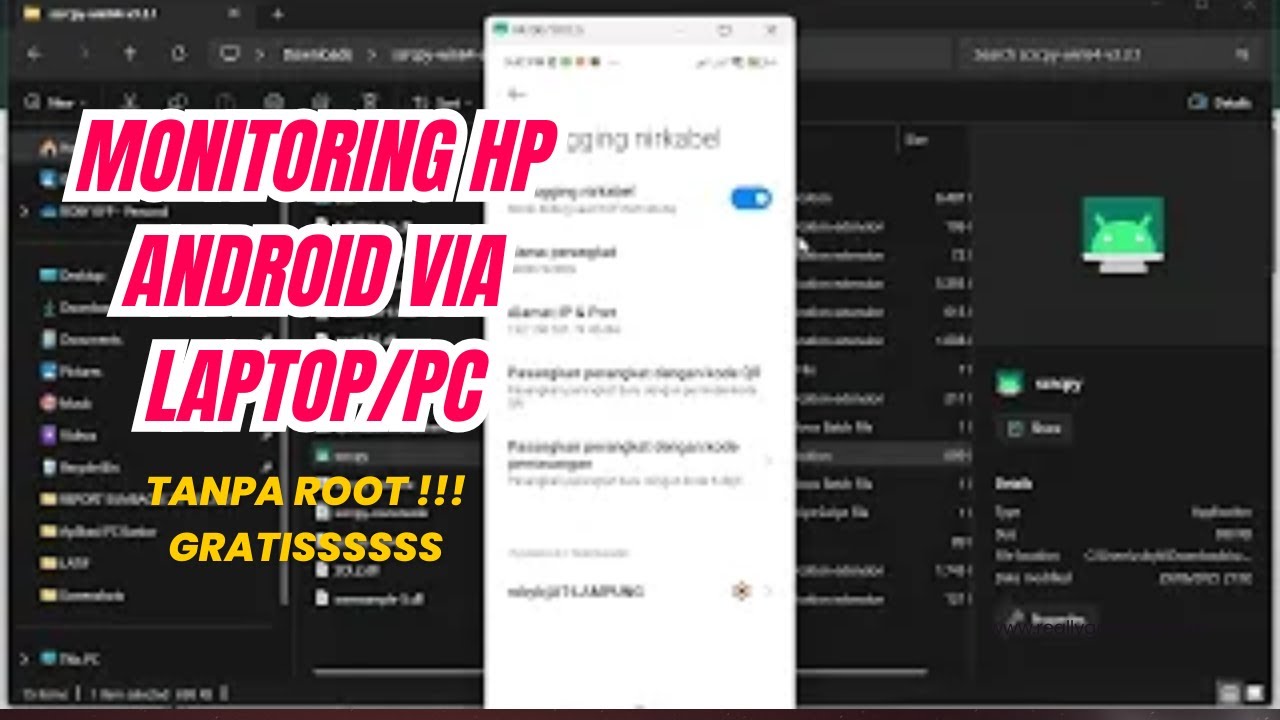 Tutorial SCRCPY Lengkap: Remote HP Android via Kabel & Wireless Tanpa Root!