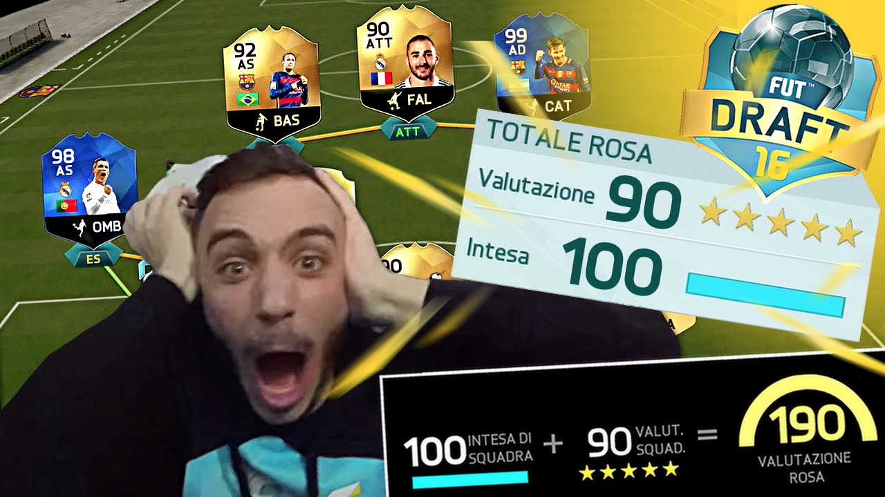 L'HO FATTO FINALMENTE!!! 190 RATED DRAFT CHALLENGE | FIFA 16 ITA