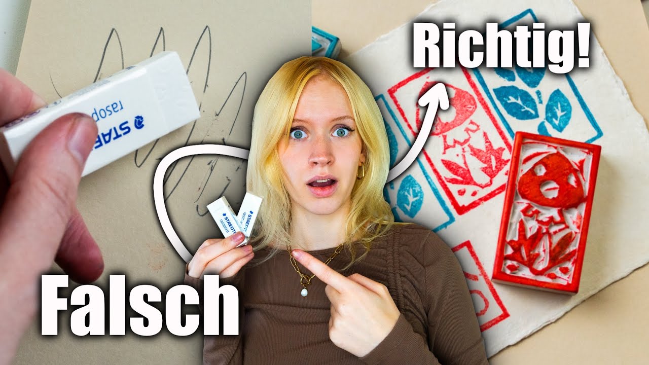 Aus Radiergummis cute STEMPEL machen // DIY