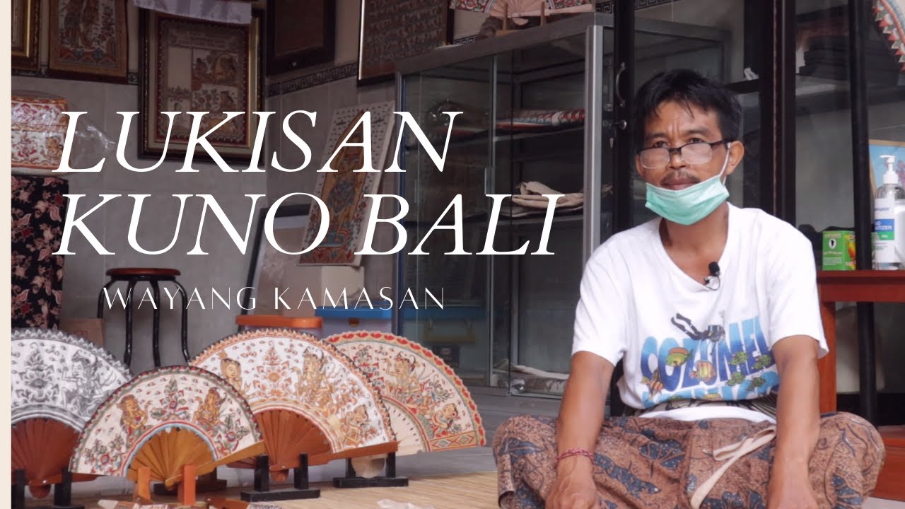 Pengrajin Lukisan Wayang Kamasan Klungkung Bali.