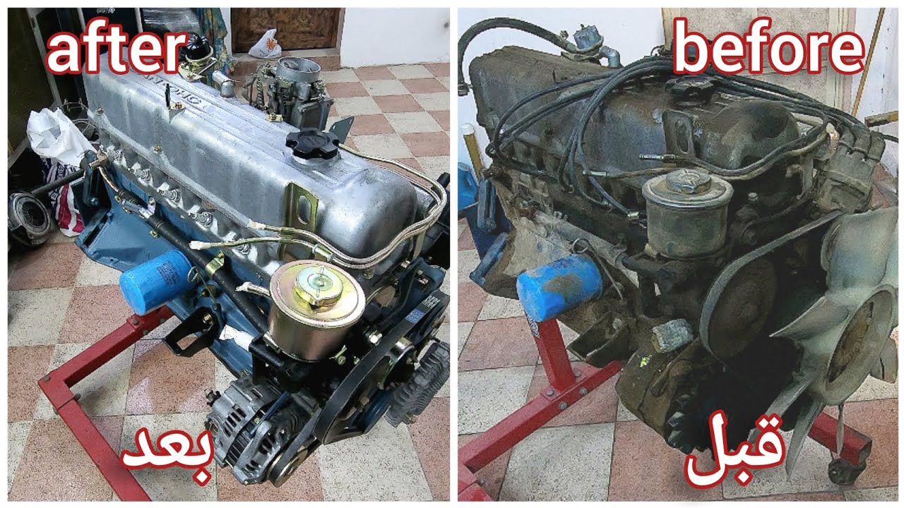 تجديد و اعادة بناء محرك نيسان في 5 دقايق !!        Nissan Laurel L20 Engine