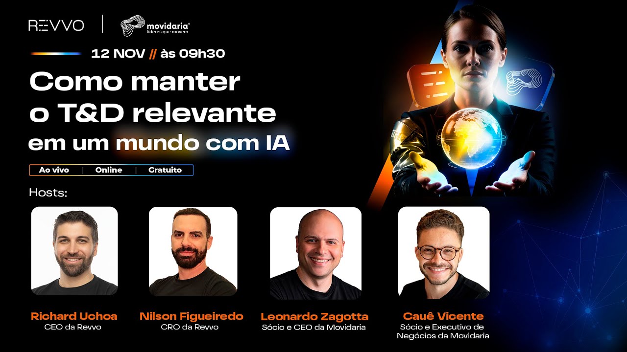 RevvoCast Especial - Como Manter o T&D Relevante em um Mundo com IA - Revvo e Movidaria
