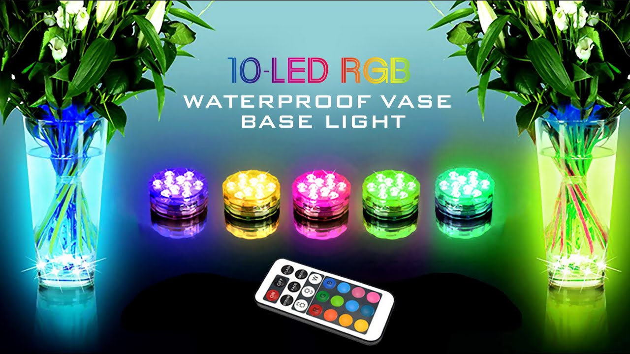 10-LED RGB Waterproof Vase Base Light