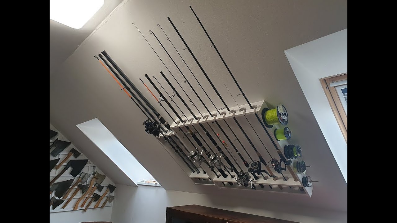 DIY Fishing rod rack