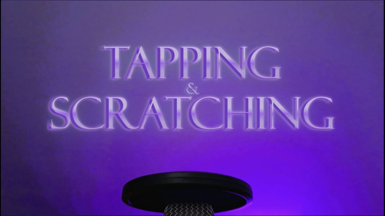 Slow Tapping & Scratching | Glass, Bubbles, Book & Tape | Whispered ASMR