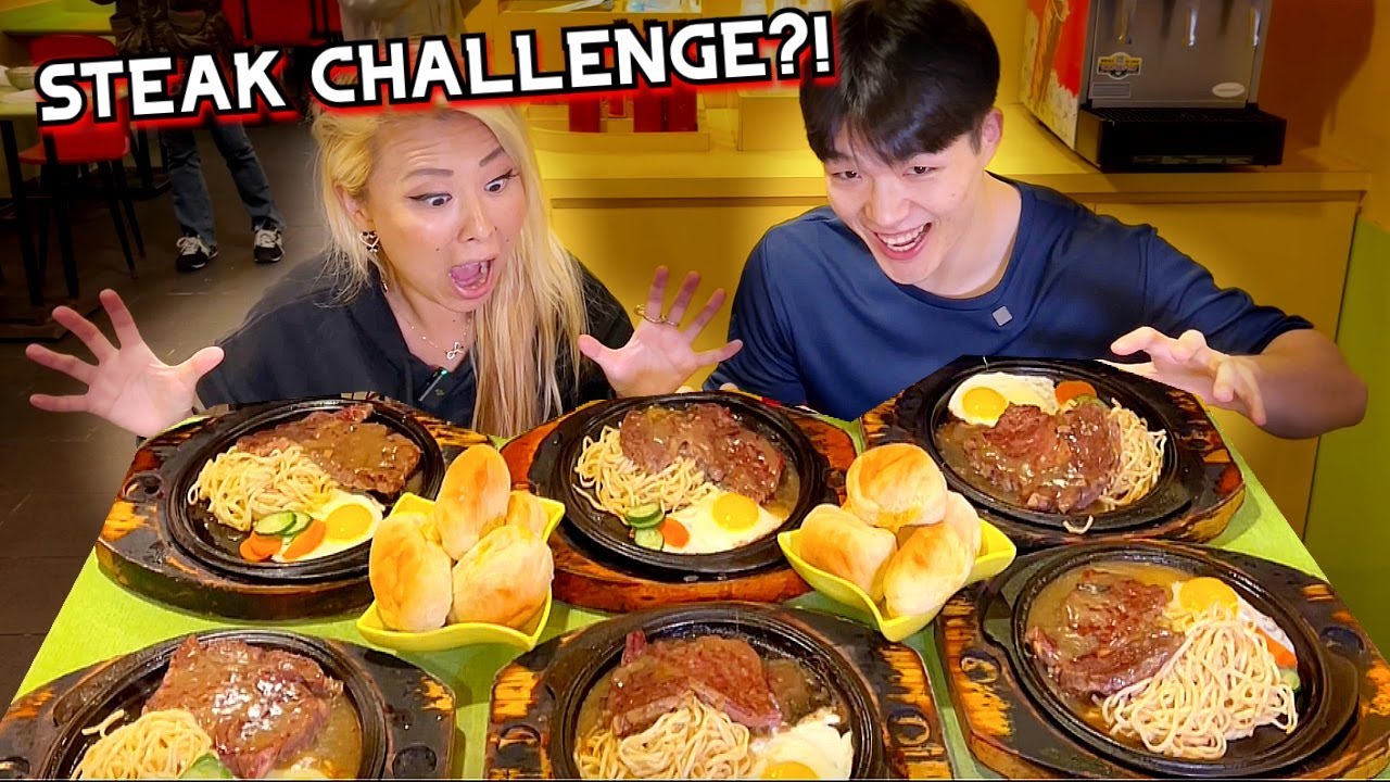 HOW MANY STEAKS WILL ME AND @HowHowEat  FINISH AT Shilin Night Market in Taiwan!! #RainaisCrazy