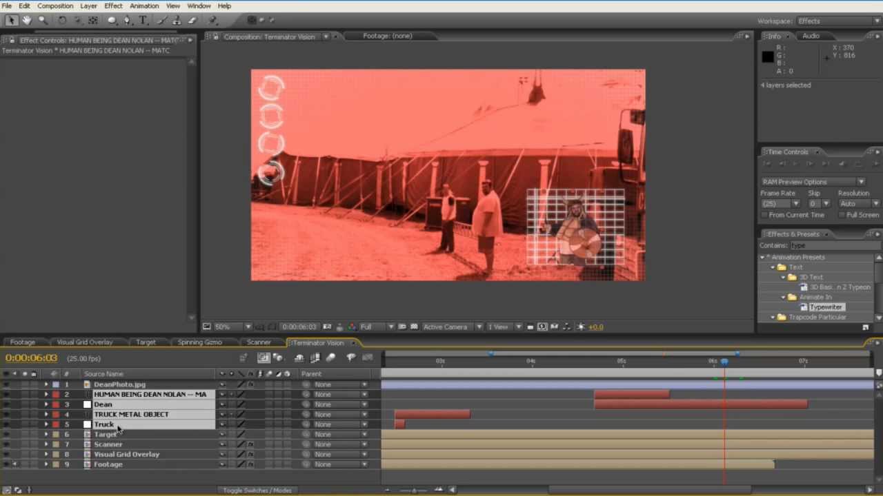 Terminator HUD Vision in After Effects P2 - 
