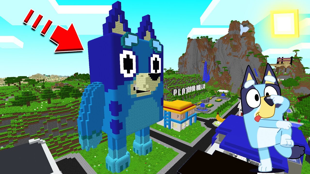 ENCONTRAMOS ESTATUA GIGANTE DE BLUEY EN MINECRAFT 😱