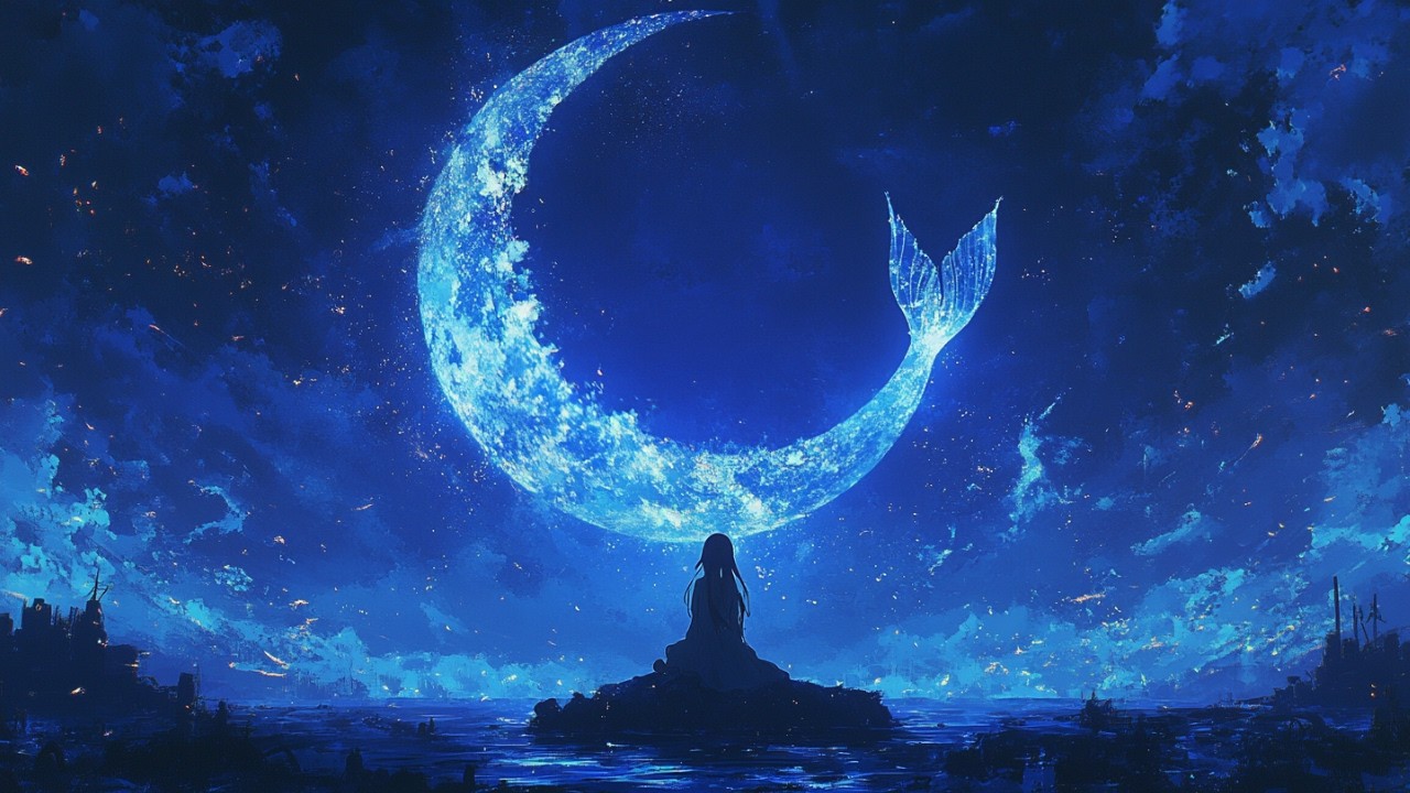 The Mermaid’s Song to the Stars – 1 Hour of Oceanic Lullaby & Celestial Dreams
